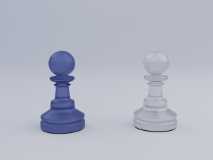 Pawn Frosted Glass Chess Pieces 3D 모델