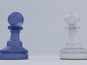 Pawn Frosted Glass Chess Pieces 3D Model