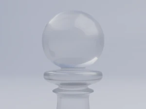 Pawn Frosted Glass Chess Pieces 3D Model