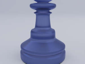 Pawn Frosted Glass Chess Pieces 3D Model