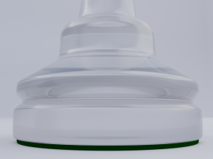 Pawn Frosted Glass Chess Pieces 3D Model