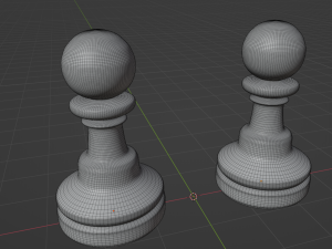 Pawn Frosted Glass Chess Pieces 3D Model