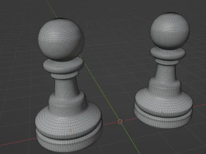 Pawn Frosted Glass Chess Pieces 3D Model