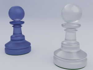 Pawn Frosted Glass Chess Pieces 3D Model