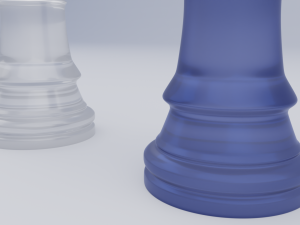 Rooks Frosted Glass Chess Pieces 3D 模型