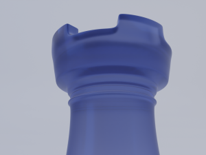 Rooks Frosted Glass Chess Pieces 3D 模型