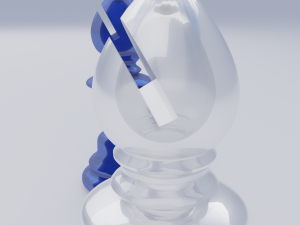 Bishop Frosted Glass Chess Pieces 3D 模型