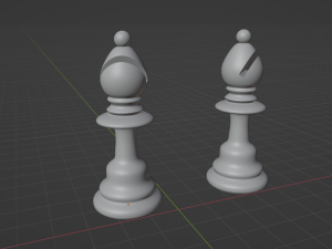 Bishop Frosted Glass Chess Pieces 3D 模型
