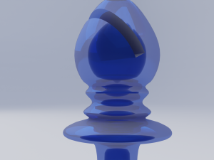 Bishop Frosted Glass Chess Pieces 3D 模型