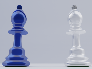 Bishop Frosted Glass Chess Pieces 3D 模型