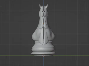 Pi&egrave;ces d'&eacute;checs en verre d&eacute;poli chevalier Modèle 3D