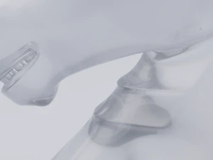Pi&egrave;ces d'&eacute;checs en verre d&eacute;poli chevalier Modèle 3D