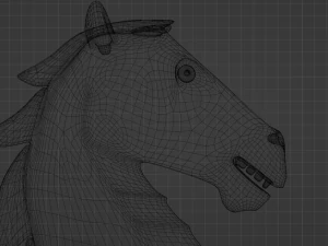 Pi&egrave;ces d'&eacute;checs en verre d&eacute;poli chevalier Modèle 3D