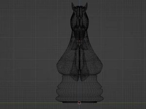 Pi&egrave;ces d'&eacute;checs en verre d&eacute;poli chevalier Modèle 3D