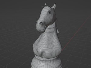 Knight Frosted Glass Pieces of Chess 3D 모델