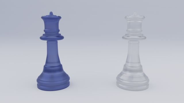 Queen Frosted Glass Chess Pieces 3D 模型 .c4d .max .obj .3ds .fbx .stl .blend 