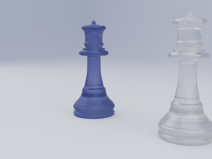 Queen Frosted Glass Chess Pieces 3D 模型