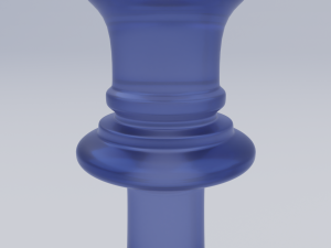 Queen Frosted Glass Chess Pieces 3D 模型