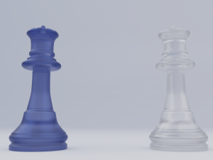 Queen Frosted Glass Chess Pieces 3D 模型