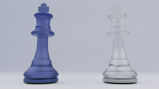 King Frosted Glass Chess Pieces 3D Model .c4d .max .obj .3ds .fbx .stl .blend