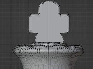 King Frosted Glass Chess Pieces 3D Model