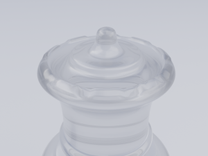 Chess-Set Frosted Glass Pieces and Stone-made Board Modelo 3D