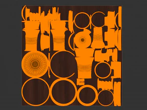 Pe&ccedil;as de vidro fosco de jogo de xadrez e tabuleiro de pedra Modelo 3D