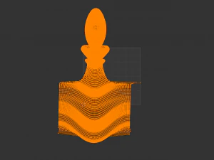 Pe&ccedil;as de vidro fosco de jogo de xadrez e tabuleiro de pedra Modelo 3D