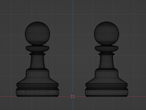 Chess-Set Frosted Glass Pieces and Stone-made Board Modelo 3D