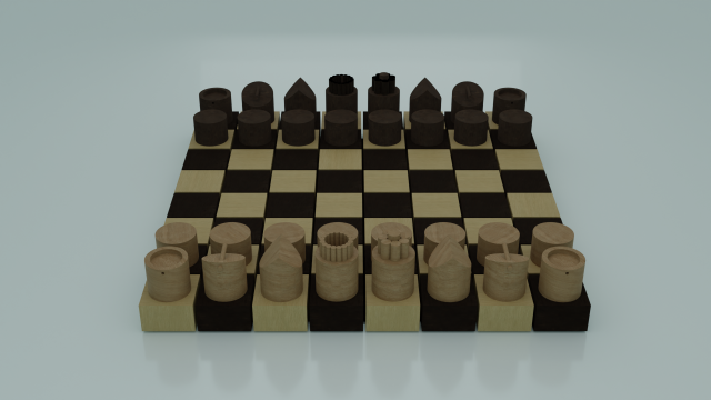 Chess Set Style 1 Low-poly Modèle 3D .c4d .max .obj .3ds .fbx .stl .blend 