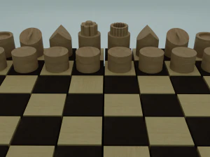 Chess Set Style 1 Low-poly 3D Model