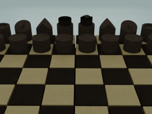 Chess Set Style 1 Low-poly 3D Model
