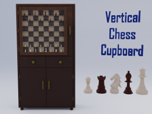 Vertical Chess-set in a Cupboard  3D-Modell