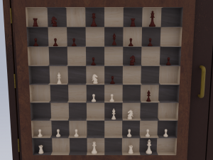 Vertical Chess-set in a Cupboard Model 3D