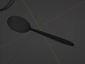 Indian Dinner Set of Steel Low-poly 3D Model
