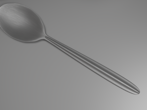 Indian Dinner Set of Steel Low-poly 3D Model