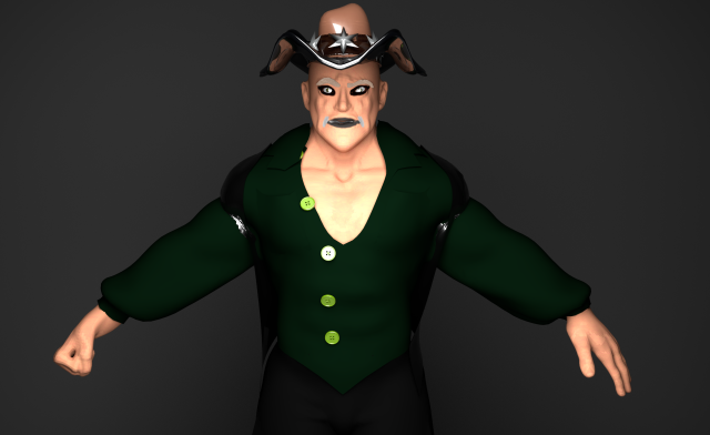Cowboy 3D 模型 .c4d .max .obj .3ds .fbx .stl .blend 