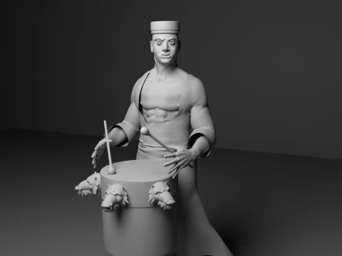 Baterista Modelo 3D
