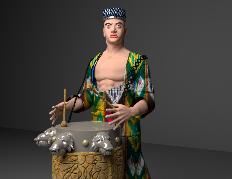 Drummer Model 3D .c4d .max .obj .3ds .fbx .stl .blend 