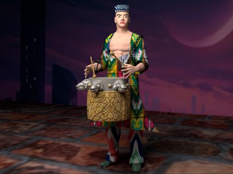 Drummer Model 3D