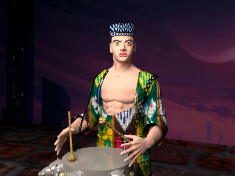 Drummer Model 3D