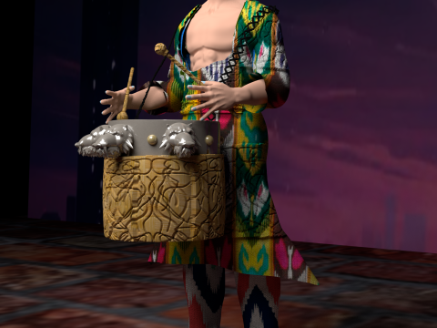 Drummer Model 3D