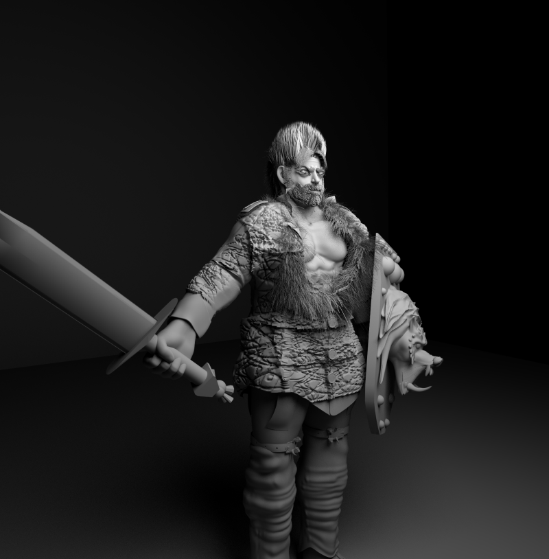 King Artur 3D Model .c4d .max .obj .3ds .fbx .stl .blend 