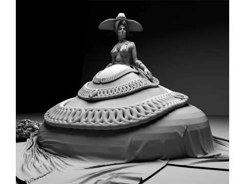 お姫様 3Dモデル