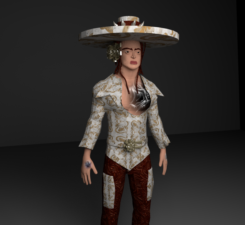 Owboy low poly 3D 模型 .c4d .max .obj .3ds .fbx .stl .blend 