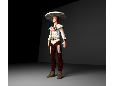 Owboy low poly 3D 模型