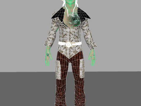 Owboy low poly 3D 模型