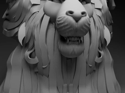 Kepala Leon Model 3D