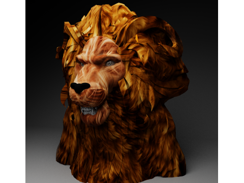 Leon head Model 3D