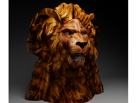 Leon head Model 3D